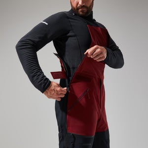 Men's MTN Arete Descend Gore-Tex Bib Pants - Dark Red/Black