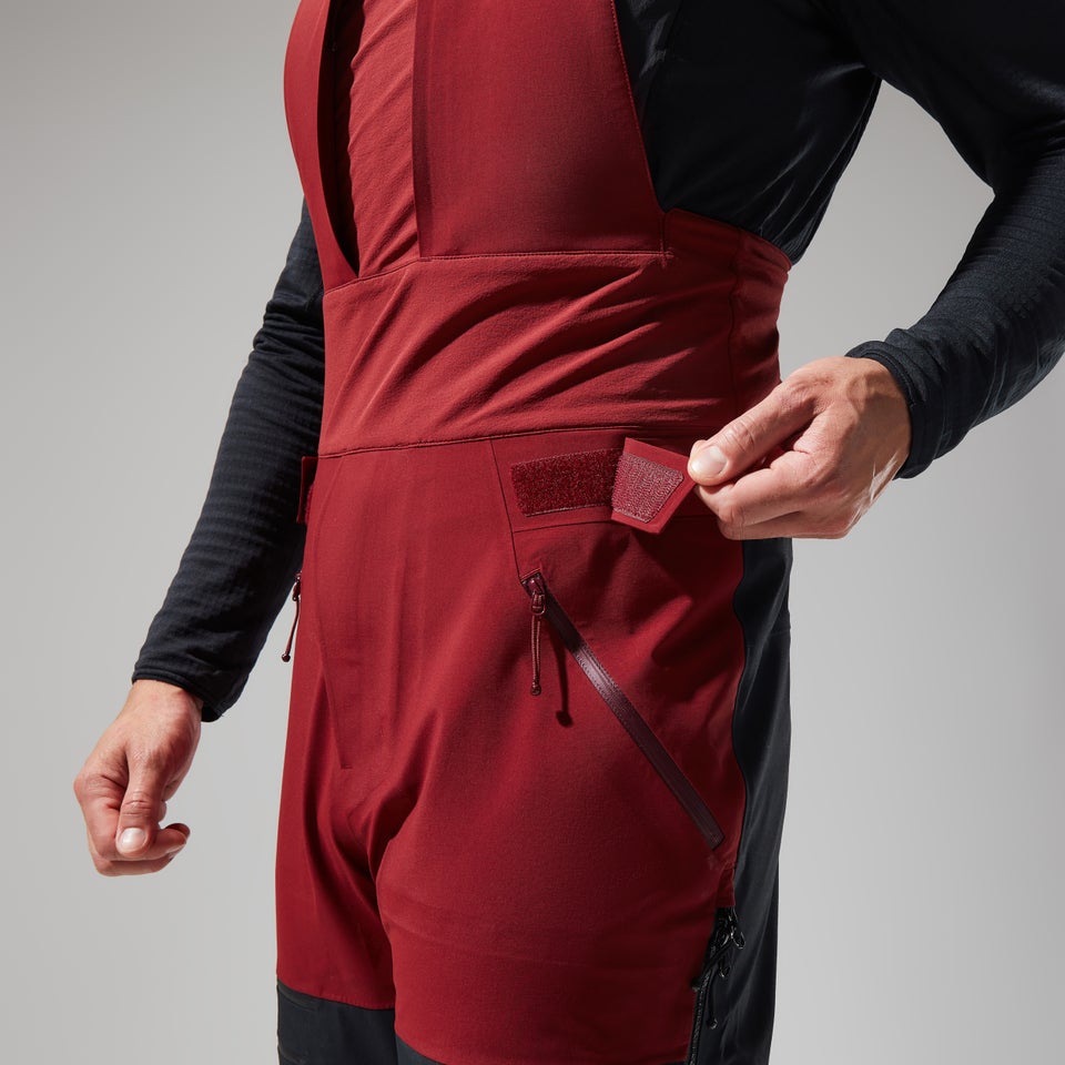 MTN Arete Descend Gore-Tex Bib Pants für Herren - Dunkelrot/Schwarz