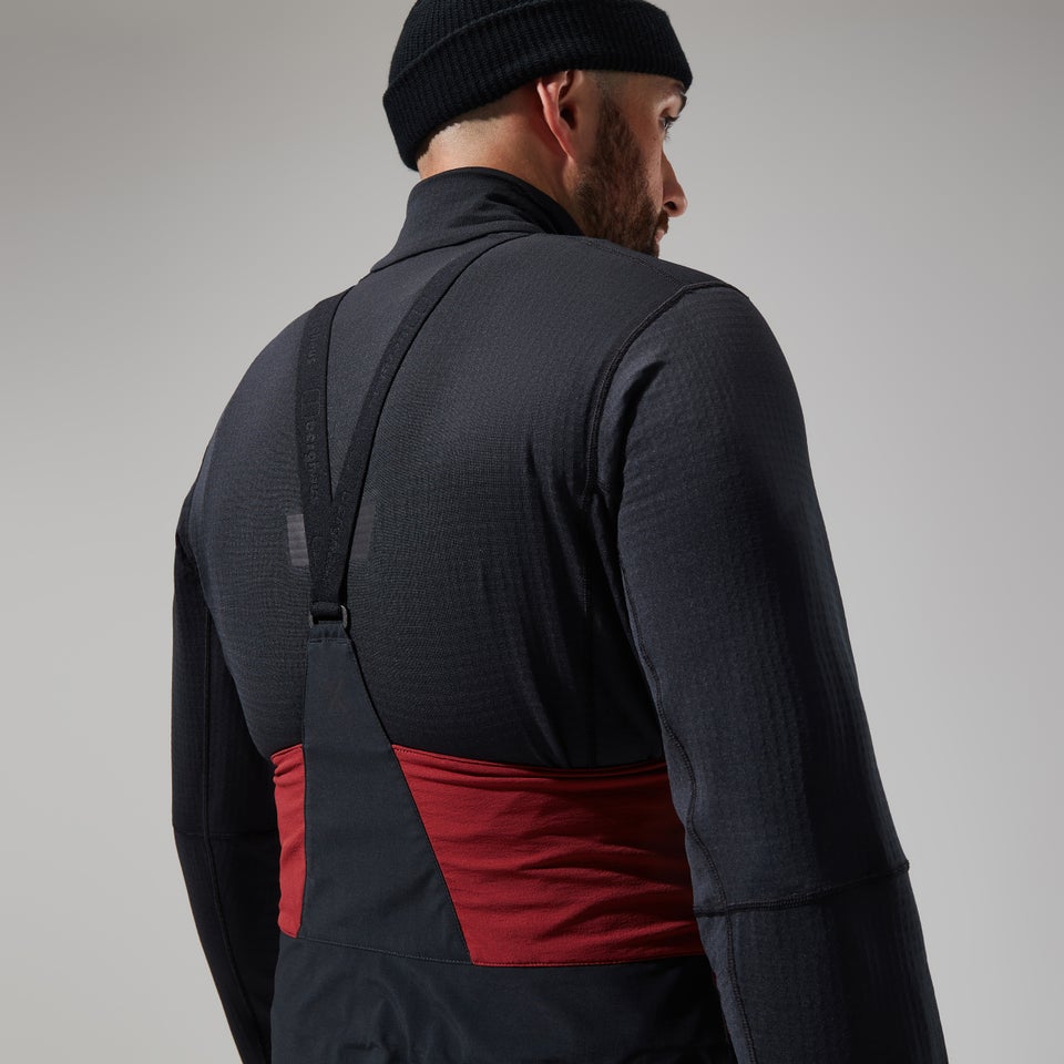 MTN Arete Descend Gore-Tex Bib Pants für Herren - Dunkelrot/Schwarz