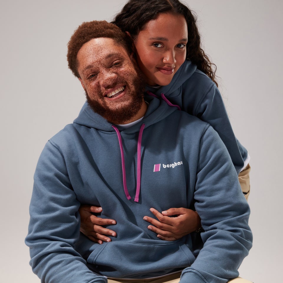 Unisex Heritage Small Logo Hoody - Dark Blue