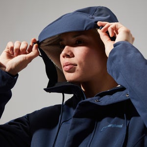 Women's Foxghyll Hooded Parka - Dark Blue/Natural