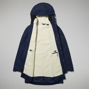 Women's Foxghyll Hooded Parka - Dark Blue/Natural
