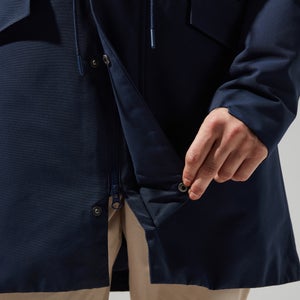 Women's Foxghyll Hooded Parka - Dark Blue/Natural