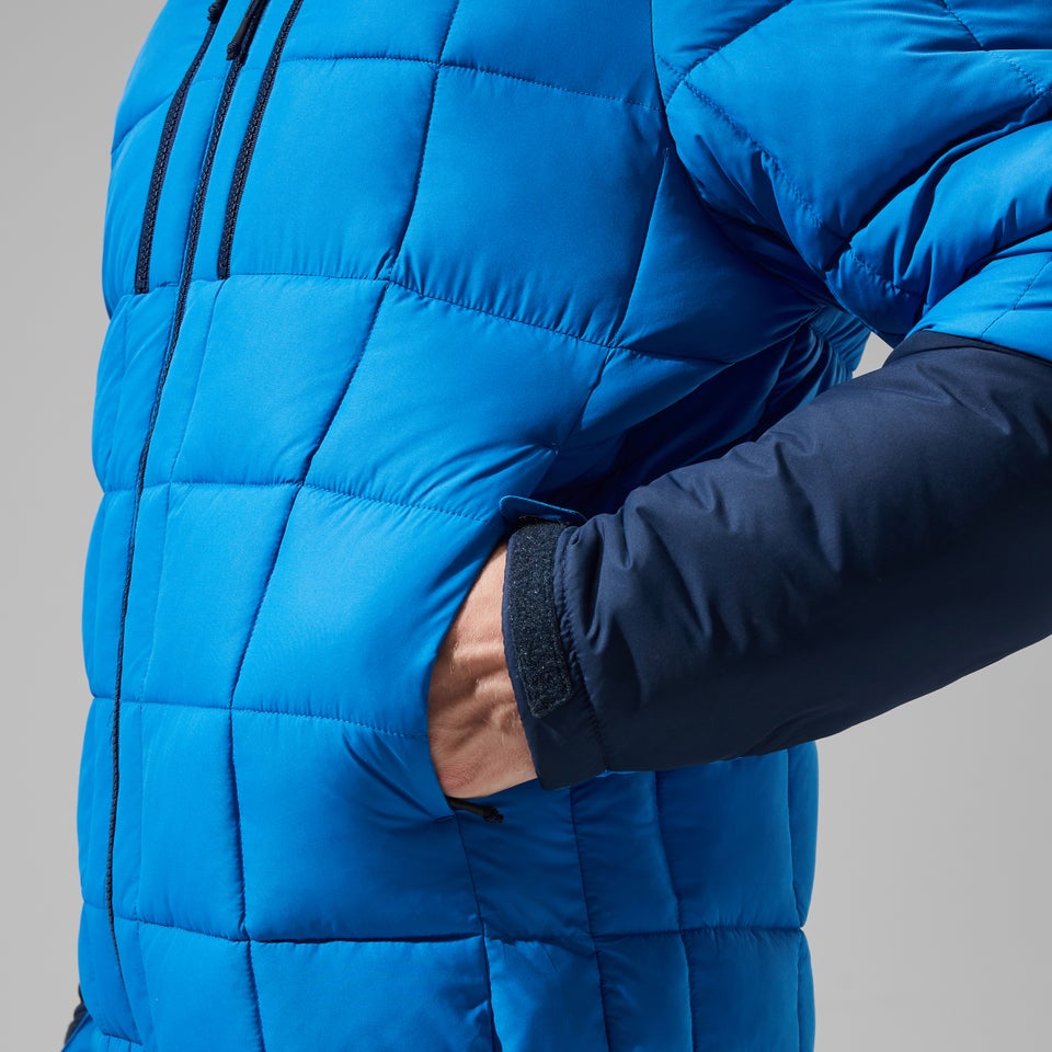 Men's Menahan Insulated Hooded Jacket - Blue/Dark Blue