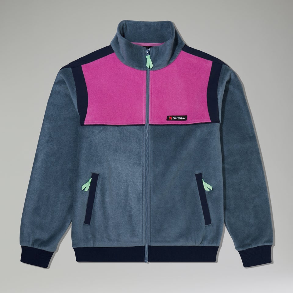 Unisex Blockback Full-zip Fleece - Dark Blue/Purple