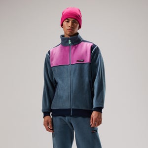 Unisex Blockback Full-zip Fleece - Dark Blue/Purple