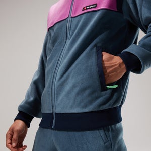 Unisex Blockback Full-zip Fleece - Dark Blue/Purple