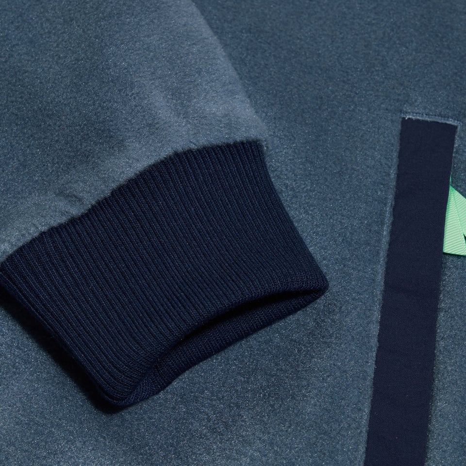 Unisex Blockback Full-zip Fleece - Dark Blue/Purple