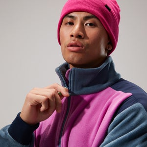 Unisex Blockback Full-zip Fleece - Dark Blue/Purple