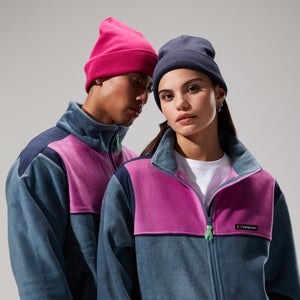 Unisex Blockback Full-zip Fleece - Dark Blue/Purple