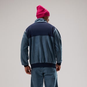 Unisex Blockback Full-zip Fleece - Dark Blue/Purple