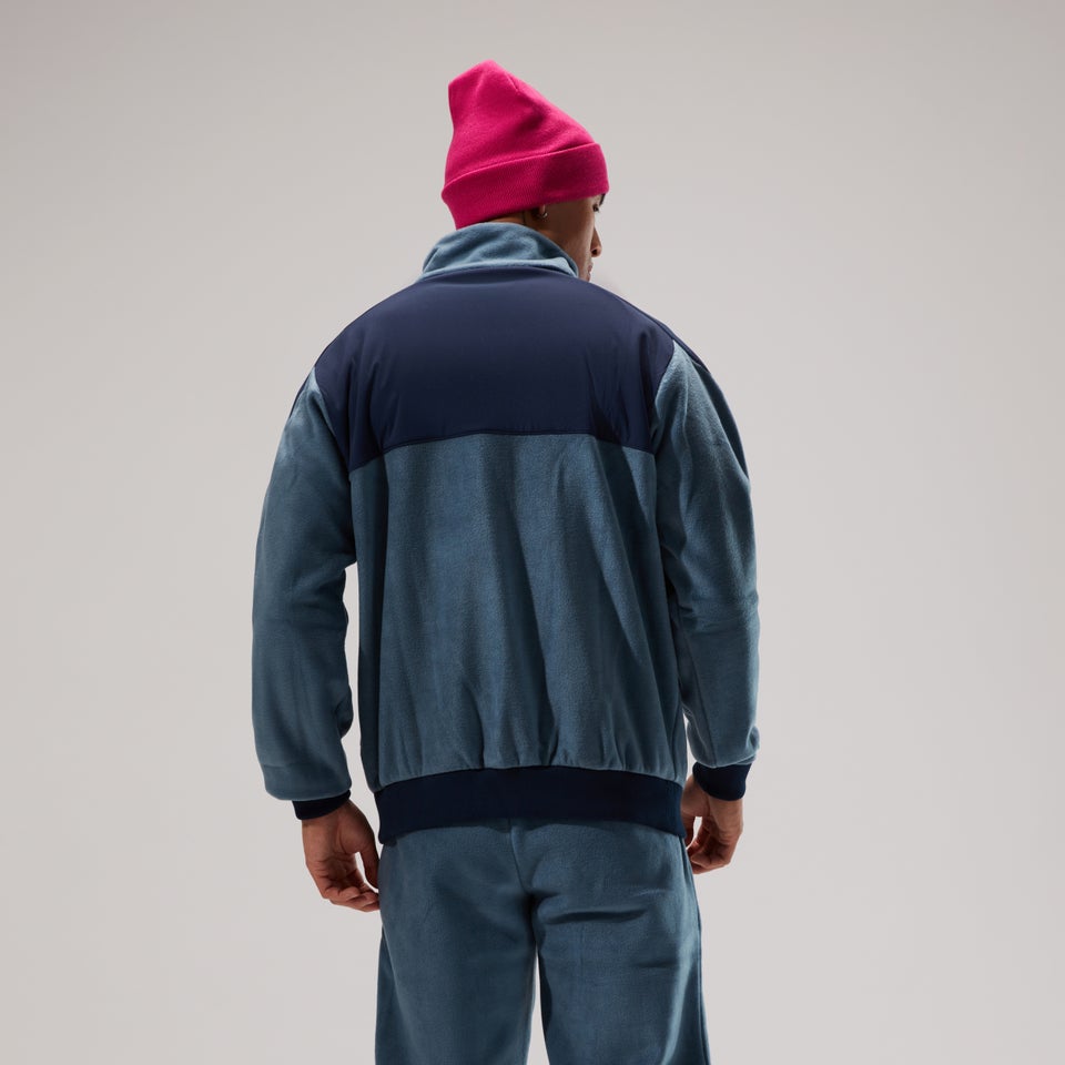 Unisex Blockback Full-zip Fleece - Dark Blue/Purple