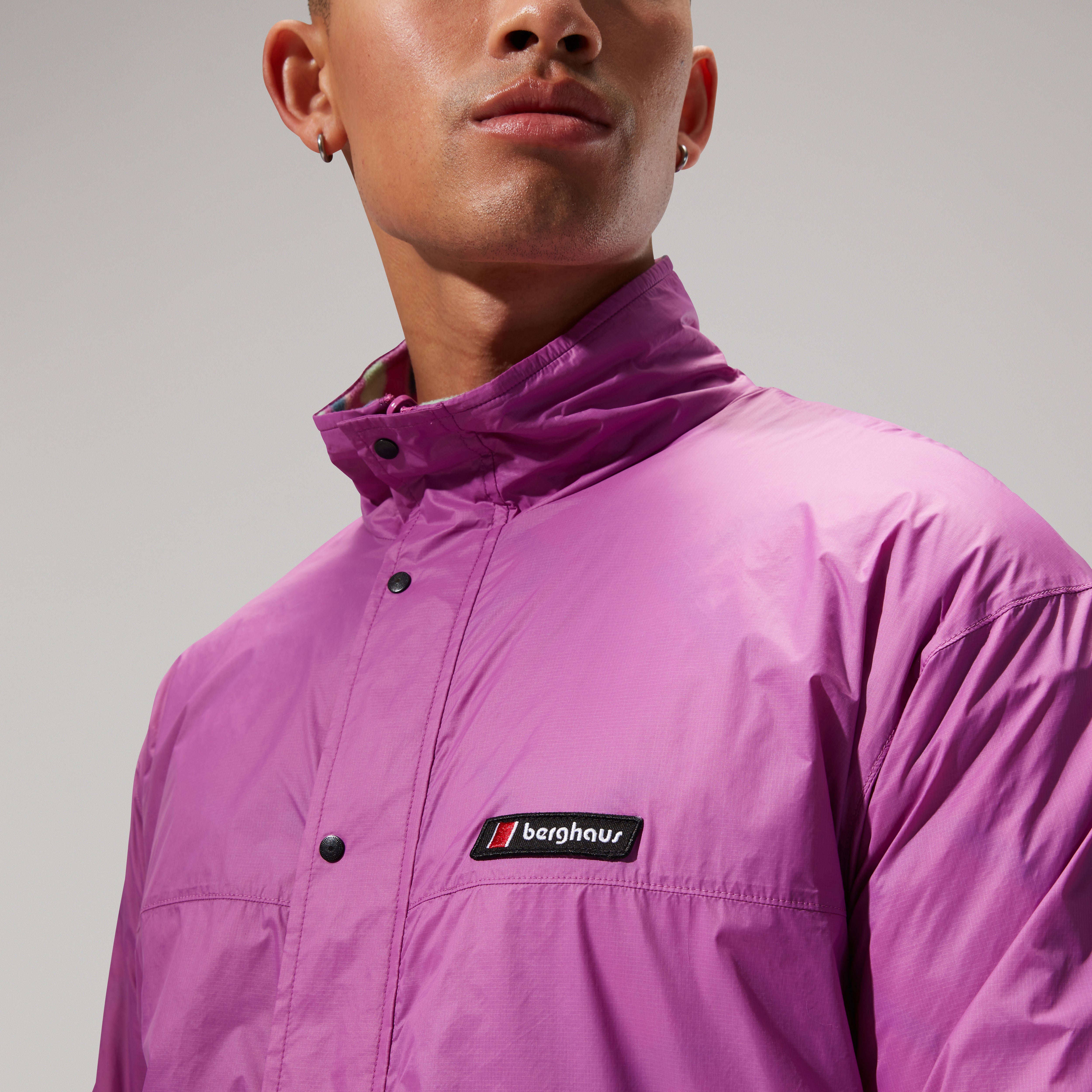 Unisex Reverse Wind Full-zip Fleece - Purple/Turquoise | Berghaus