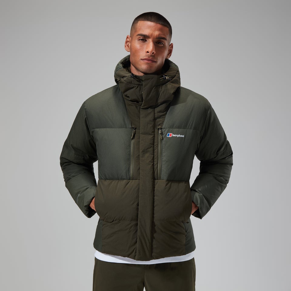 Men's Sabber Down Hooded Jacket - Dark Green