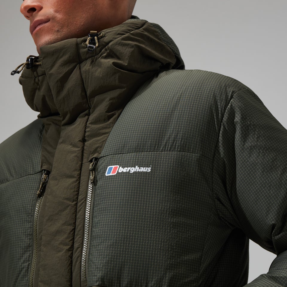 Men's Sabber Down Hooded Jacket - Dark Green