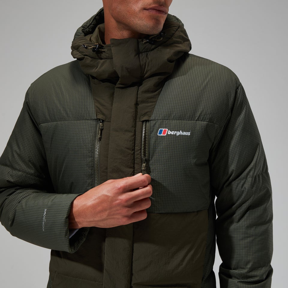 Men's Sabber Down Hooded Jacket - Dark Green