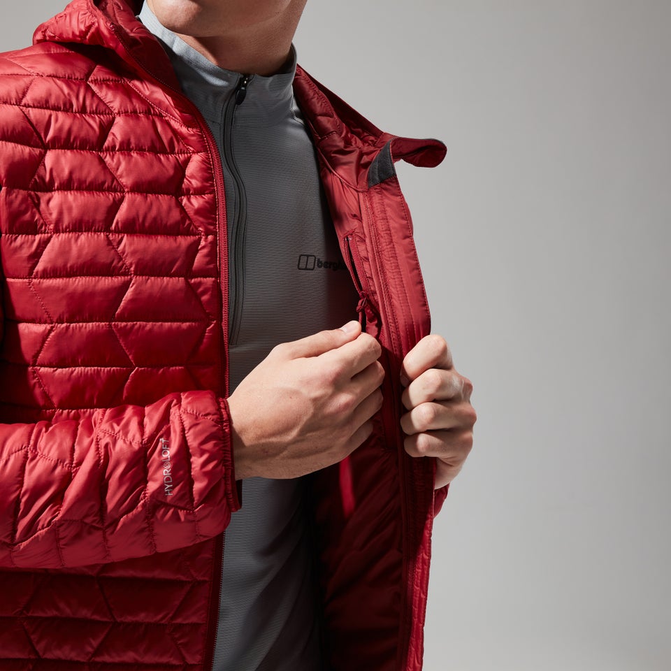 Men's Cuillin Insulated Hoody - Dark Red