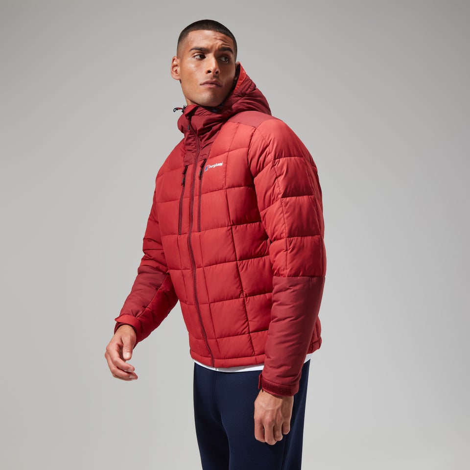 Men's Menahan Insulated Hooded Jacket - Dark Red
