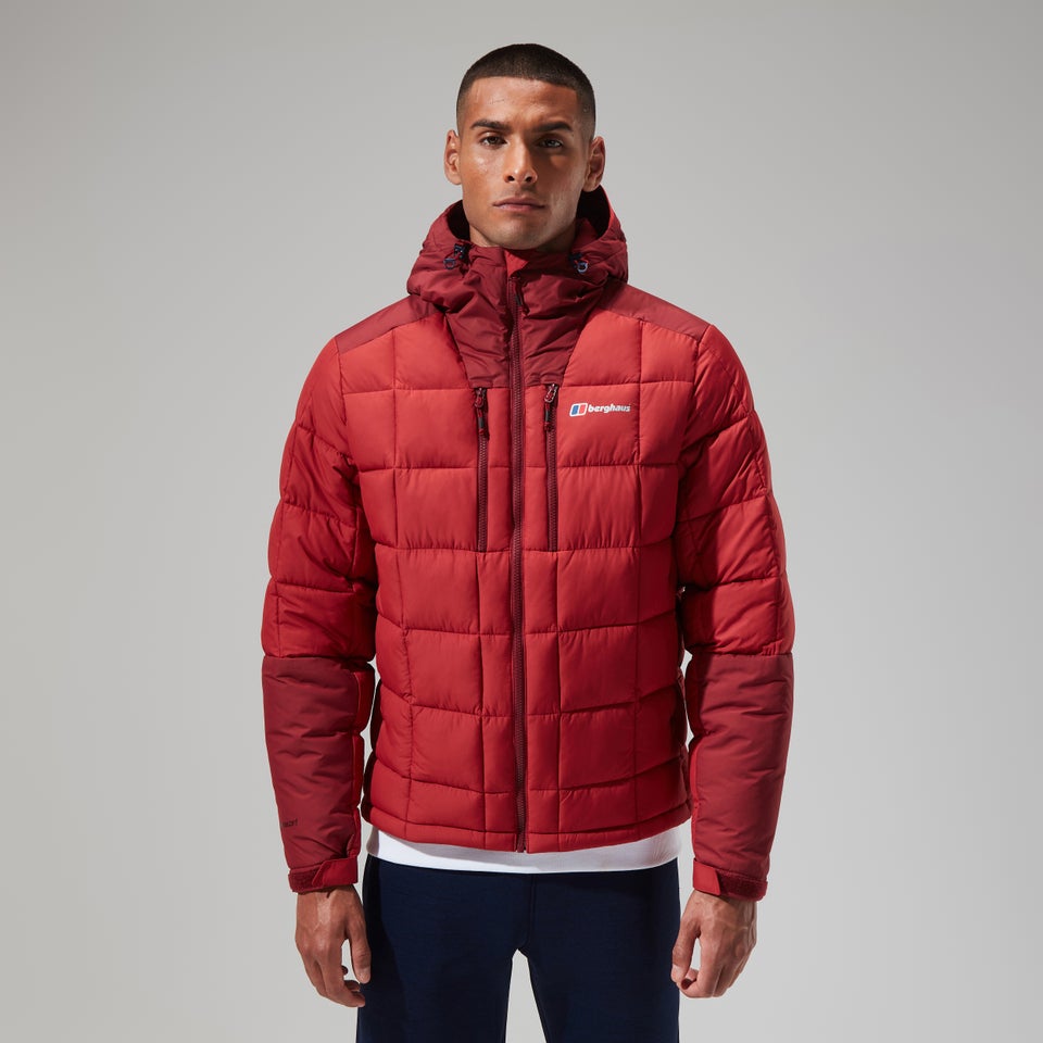 Men's Menahan Insulated Hooded Jacket - Dark Red