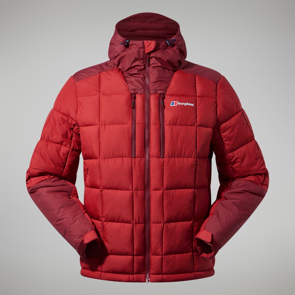 Men's Menahan Insulated Hooded Jacket - Dark Red
