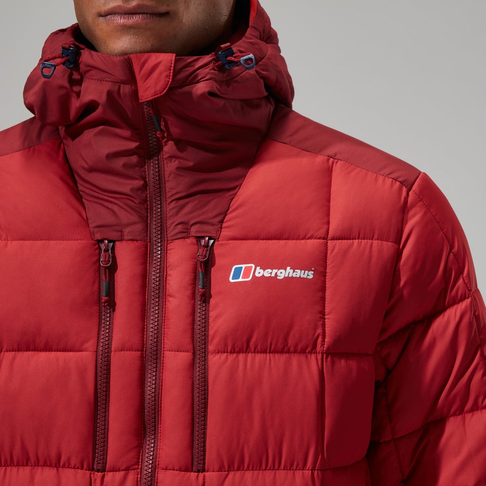 Men's Menahan Insulated Hooded Jacket - Dark Red