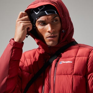Men's Menahan Insulated Hooded Jacket - Dark Red