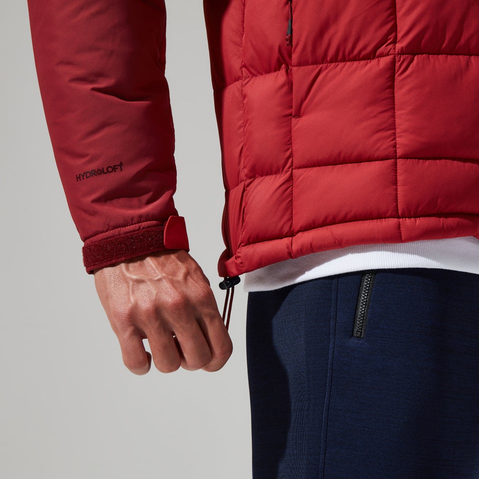 Men's Menahan Insulated Hooded Jacket - Dark Red