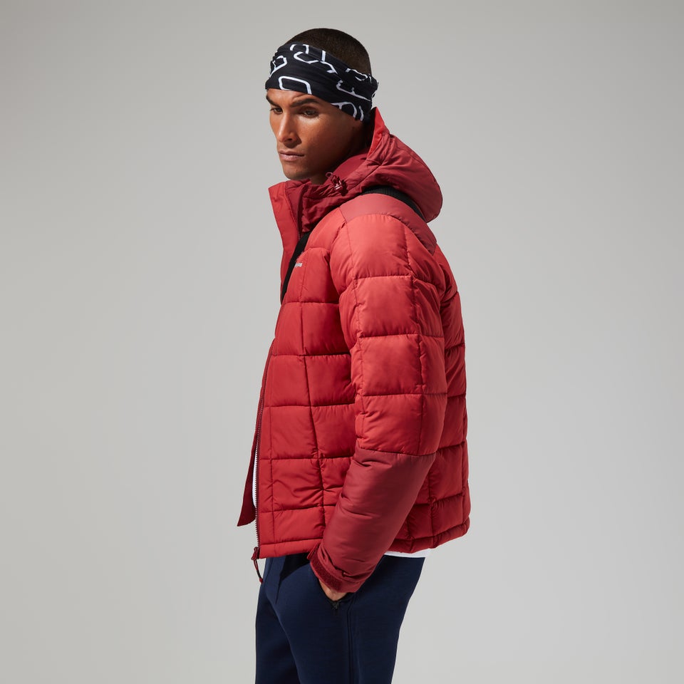 Men's Menahan Insulated Hooded Jacket - Dark Red