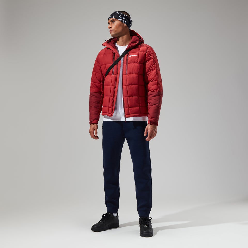 Men's Menahan Insulated Hooded Jacket - Dark Red