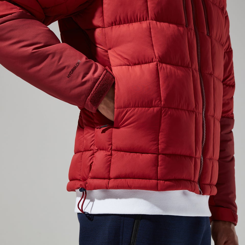 Men's Menahan Insulated Hooded Jacket - Dark Red