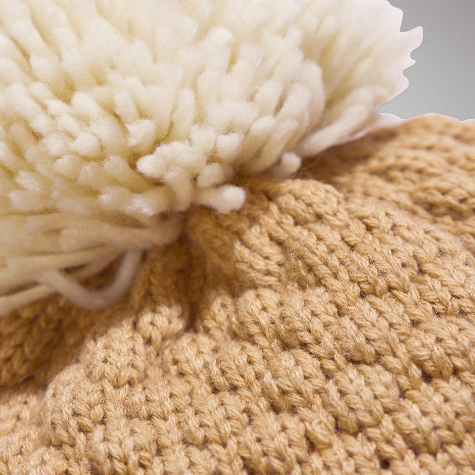 Women's EDO Bobble Beanie - Natural