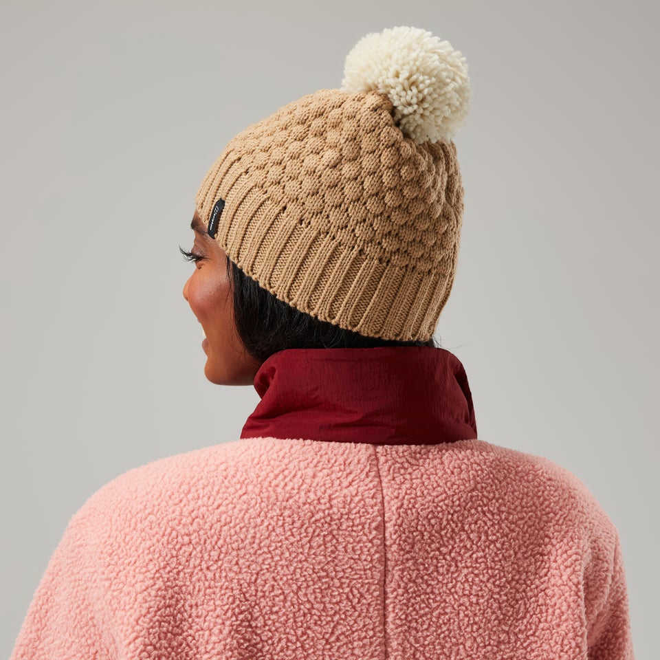 Women's EDO Bobble Beanie - Natural
