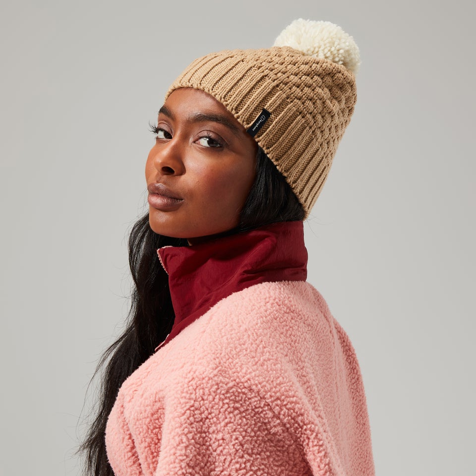 Women's EDO Bobble Beanie - Natural