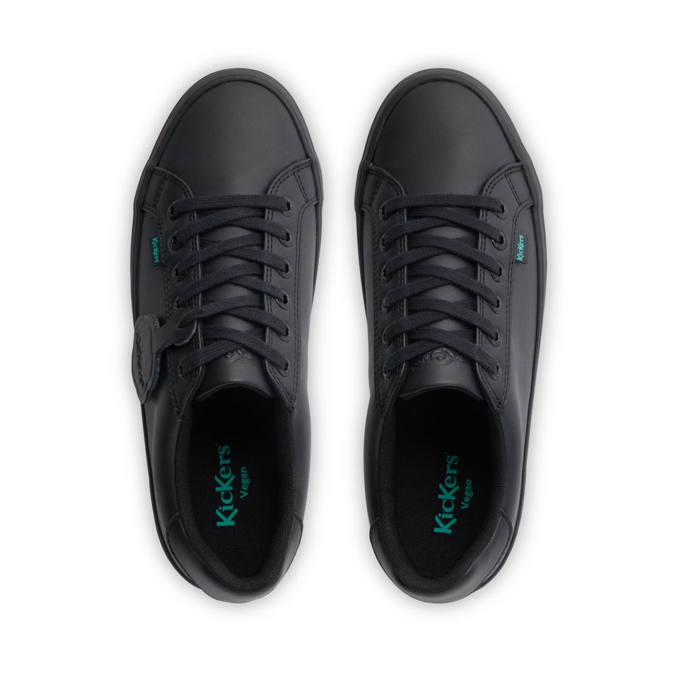 Youth Womens Tovni Stack Leather Alternative Black