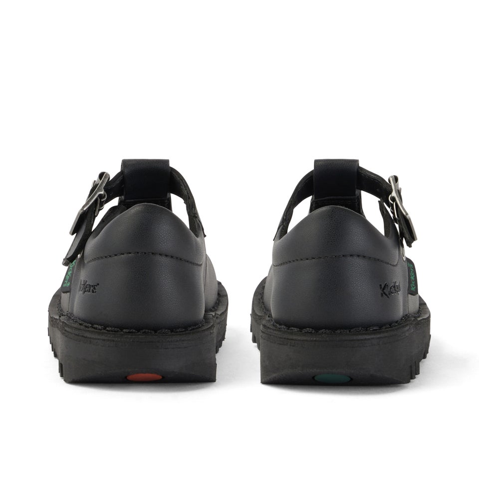 Infant Girls Kick T Bar Leather Alternative Black