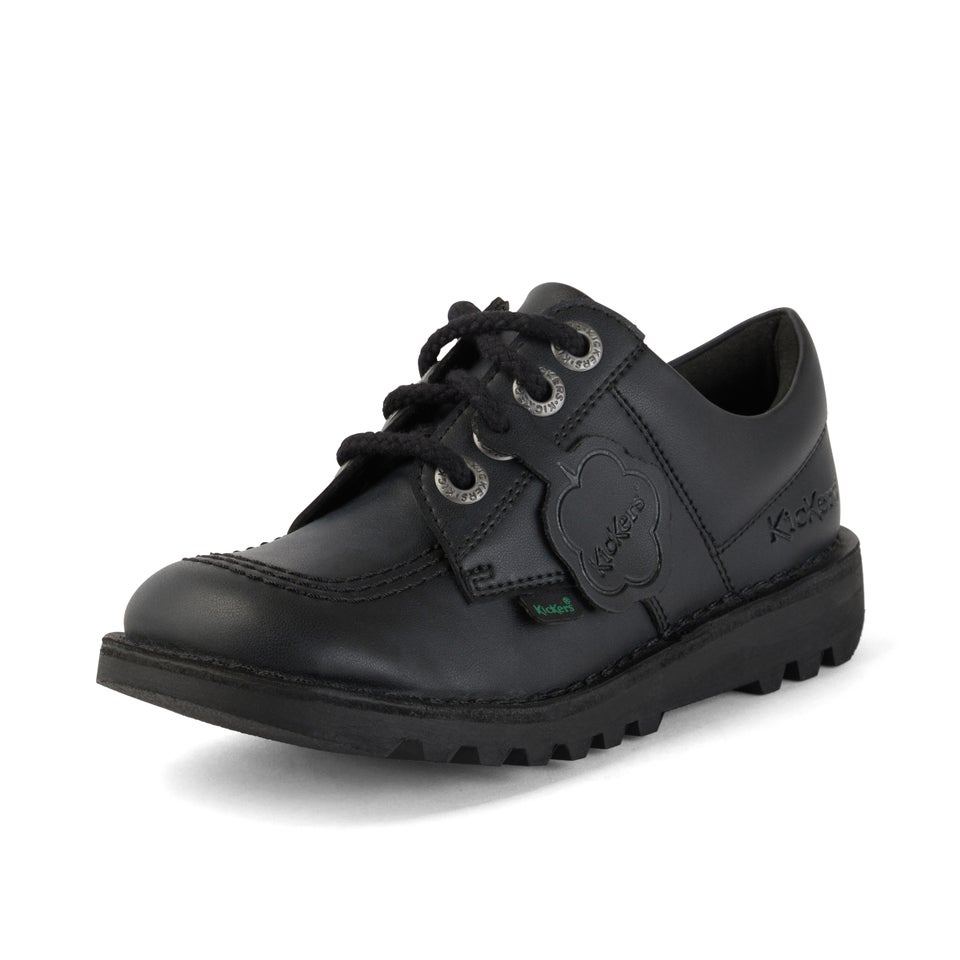 Junior Unisex Kick Lo Leather Alternative Black