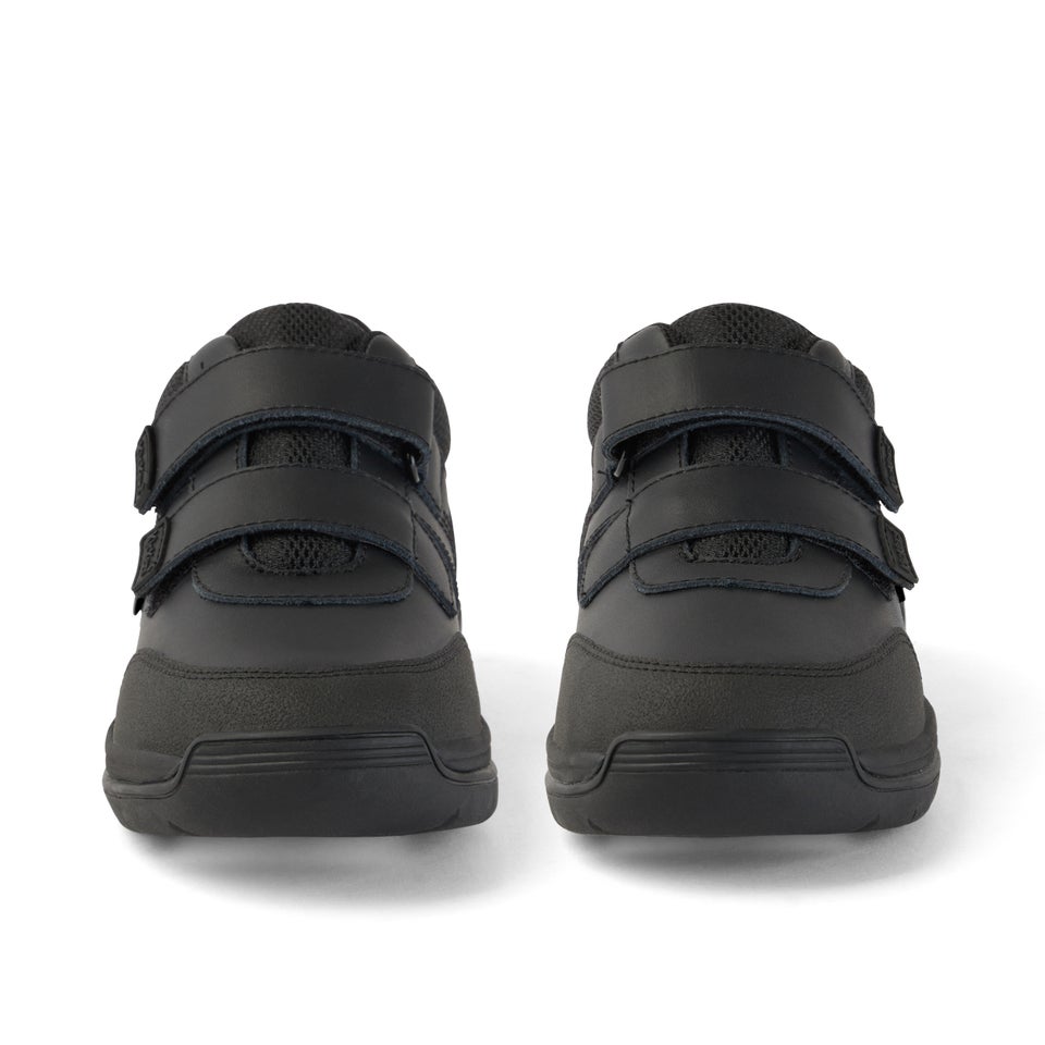 Junior Boys Stomper Mid Leather Black