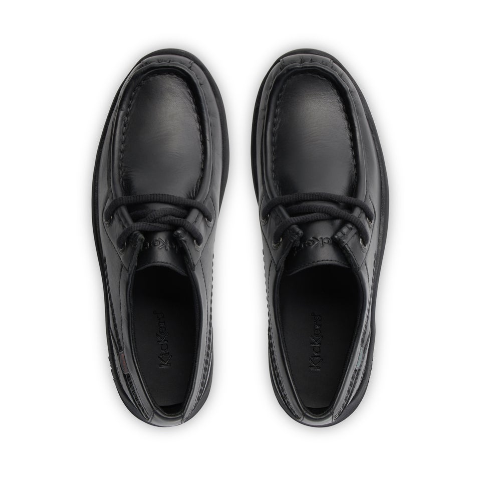 Youth Mens Reasan Moc Leather Black