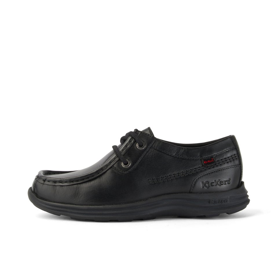 Youth Mens Reasan Moc Leather Black