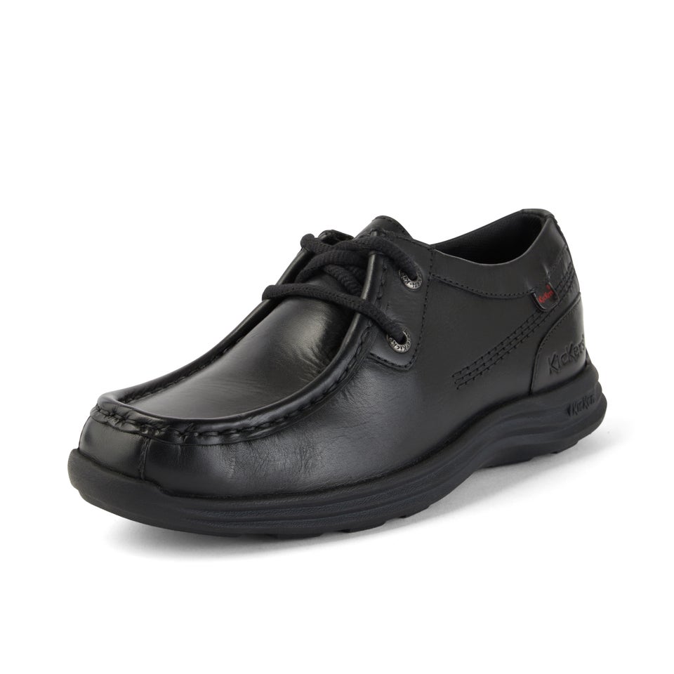 Youth Mens Reasan Moc Leather Black