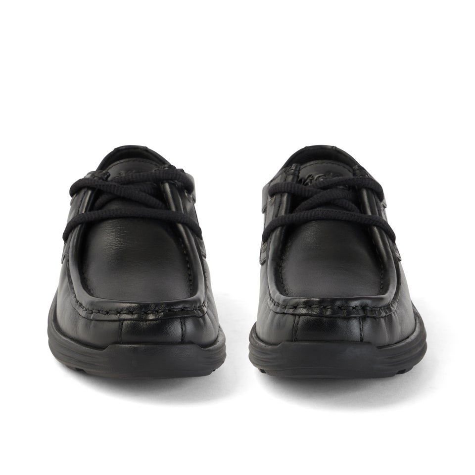 Junior Boys Reasan Moc Leather Black