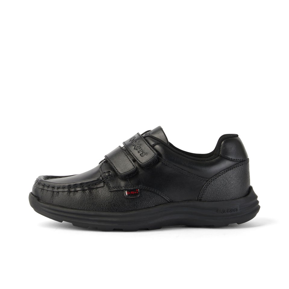 Junior Boys Reasan Twin Vel Leather Black