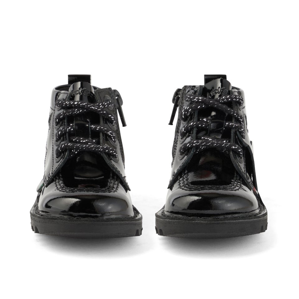 Infant Girls Kick Hi Star Patent Leather Black
