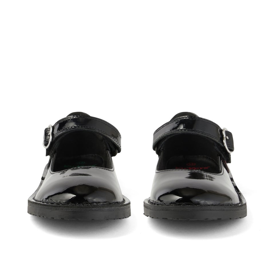 Junior Girls Adlar Heart Mj Patent Leather Black