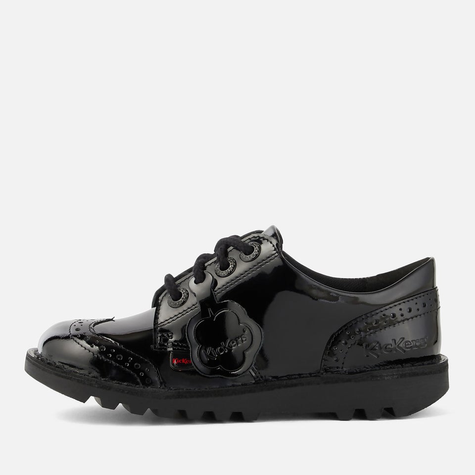 Youth Womens Kick Lo Brogue Patent Leather Black
