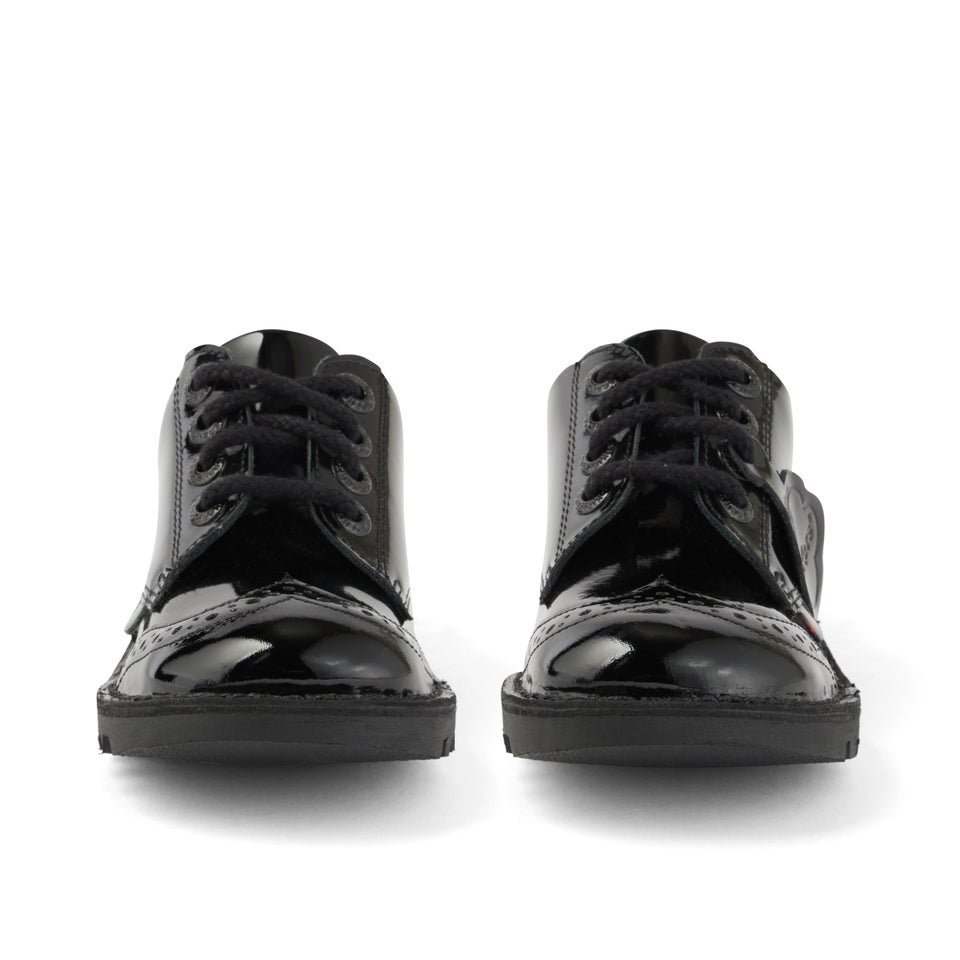 Youth Womens Kick Lo Brogue Patent Leather Black