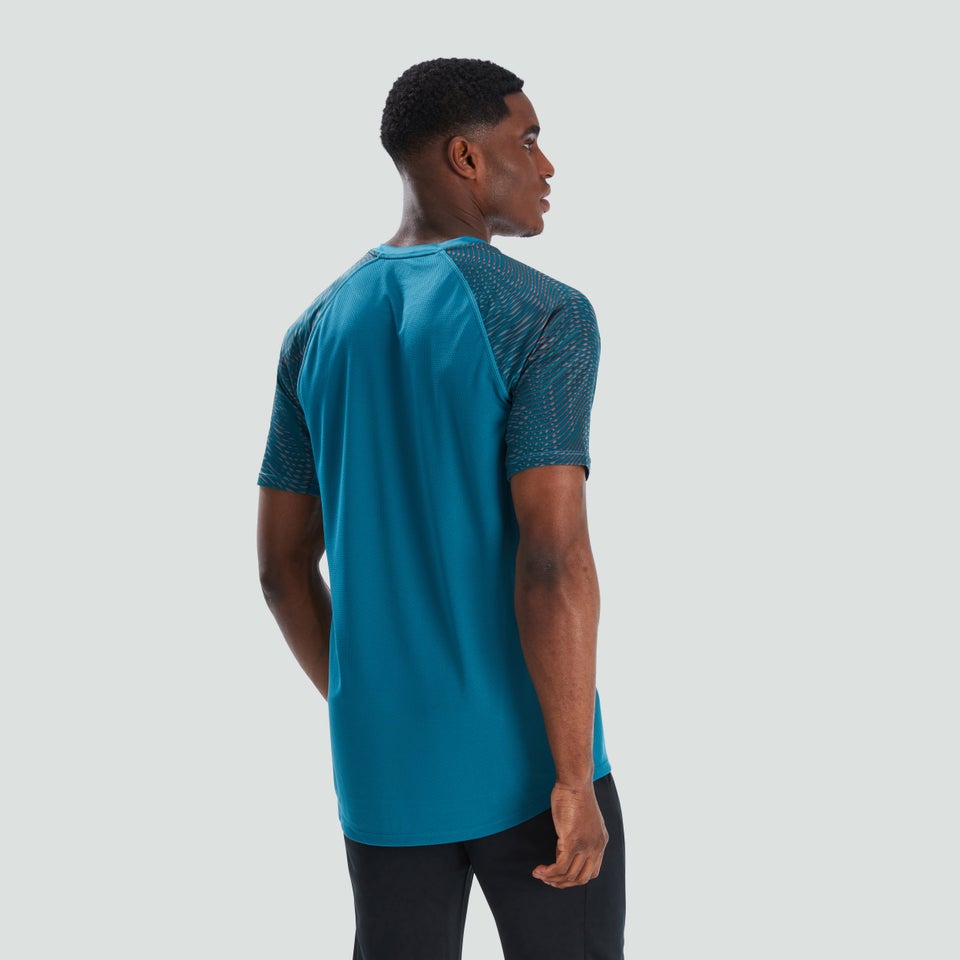 Mens Vapodri Super Light Graphic Tee Blue