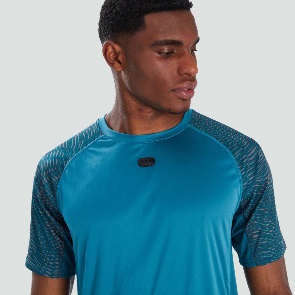 Mens Vapodri Super Light Graphic Tee Blue