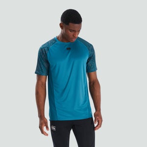 MENS VAPODRI SUPER LIGHT GRAPHIC TEE BLUE - S