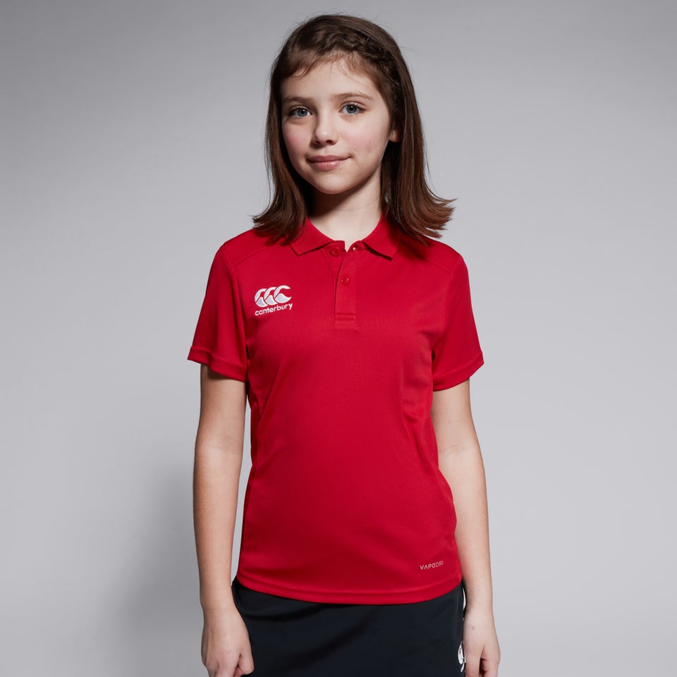 Junior Unisex Club Dry Polo Shirt Red